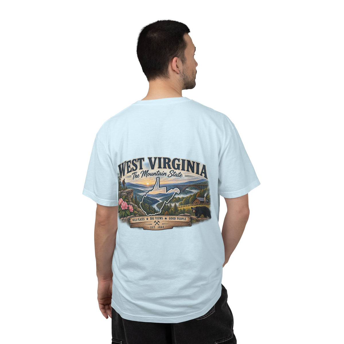 West Virginia Mountain State T-Shirt — Scenic State Pride Tee