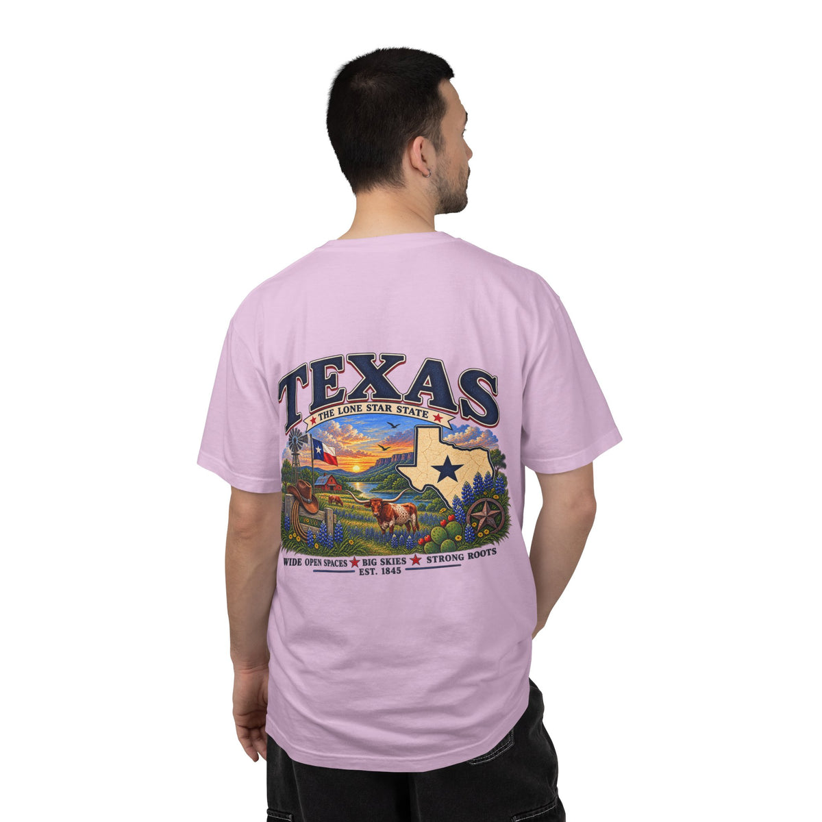 Texas Vintage Graphic T-Shirt — Lone Star State Scenic Design