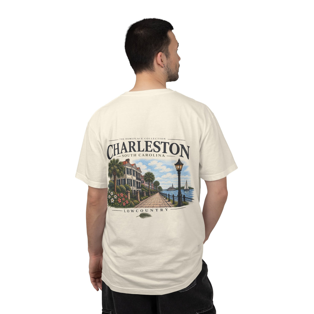 Charleston Lowcountry Graphic T-Shirt — Historic Waterfront Souvenir