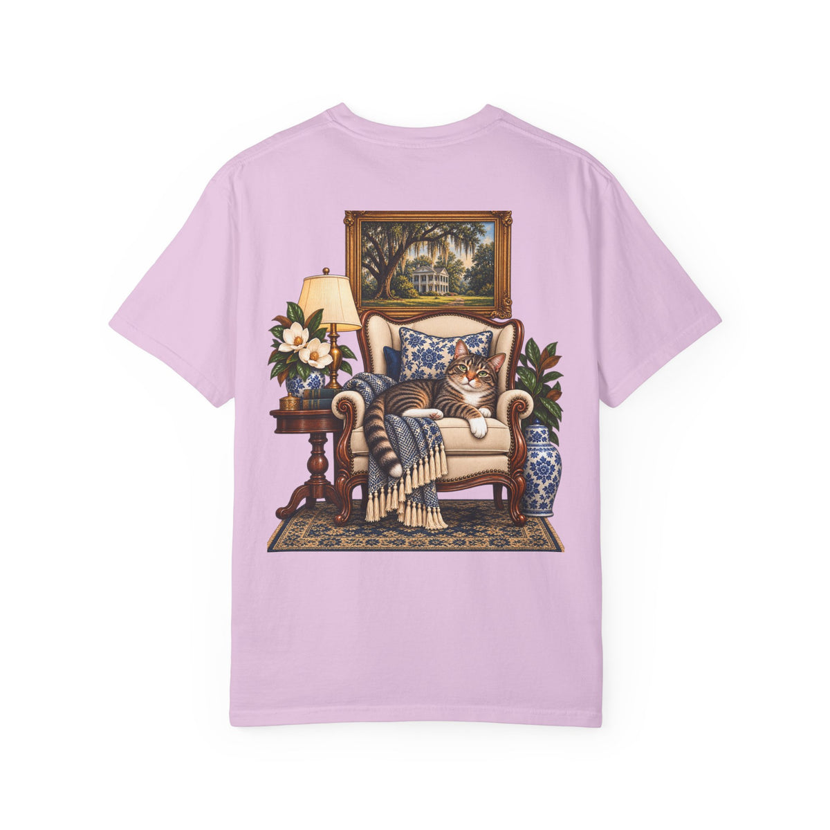 T-Shirt — Cozy Cat Lounge Graphic ("House Cat")