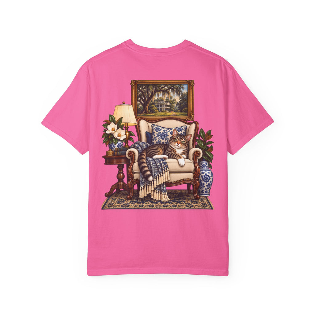 T-Shirt — Cozy Cat Lounge Graphic ("House Cat")