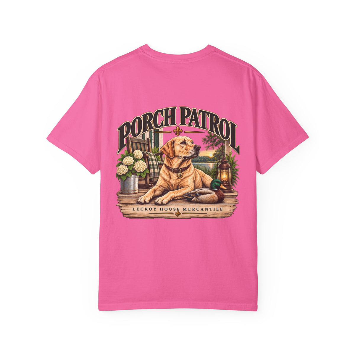 Porch Patrol Dog T-Shirt – Vintage Labrador Graphic Tee