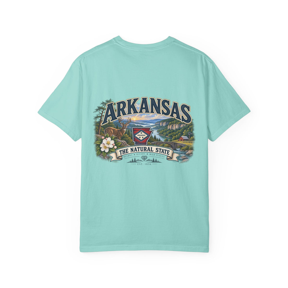 Arkansas The Natural State T-Shirt — Scenic State Pride Tee