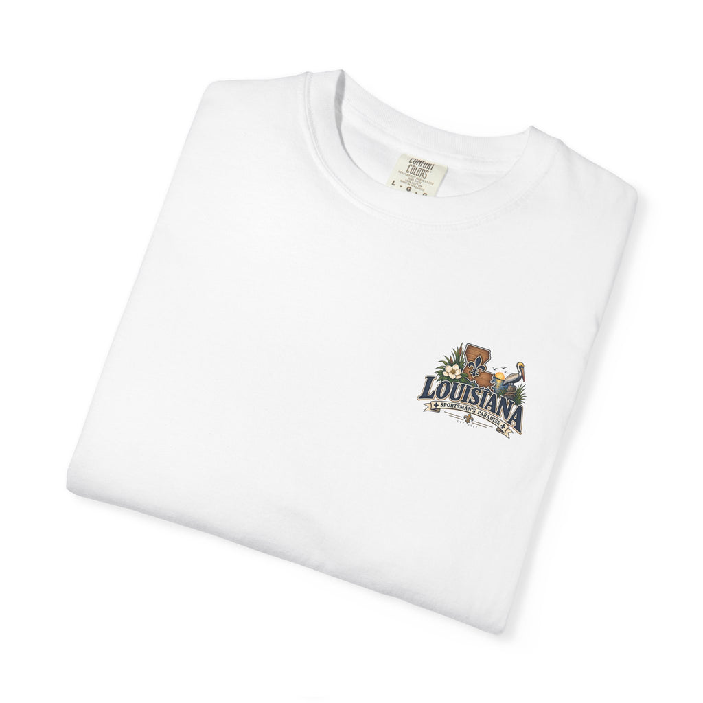 Louisiana Scenic T‑Shirt — State Souvenir Tee (Bayou, Jazz & Cajun Design)