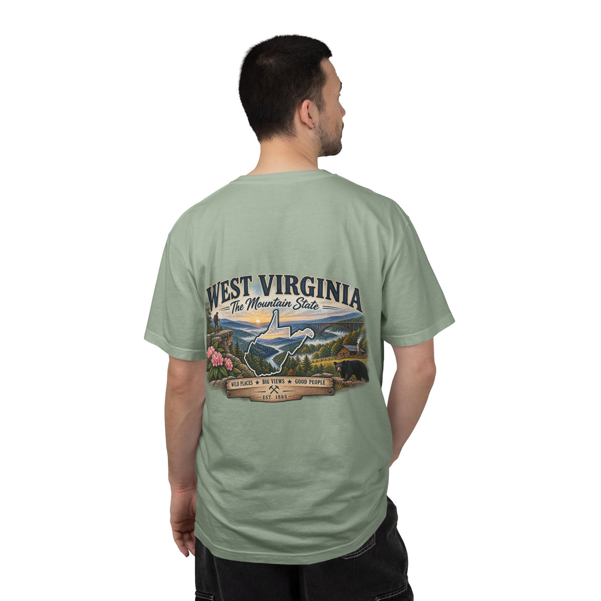 West Virginia Mountain State T-Shirt — Scenic State Pride Tee