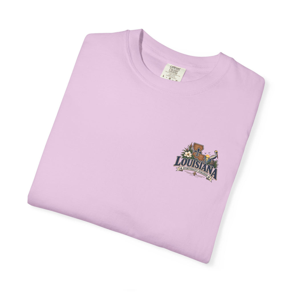 Louisiana Scenic T‑Shirt — State Souvenir Tee (Bayou, Jazz & Cajun Design)