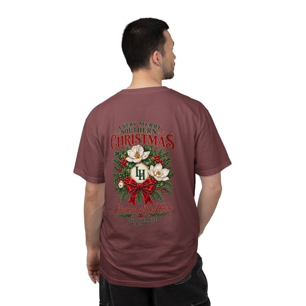 Christmas Magnolia T-Shirt — “A Very Merry Southern Christmas” Holiday Tee