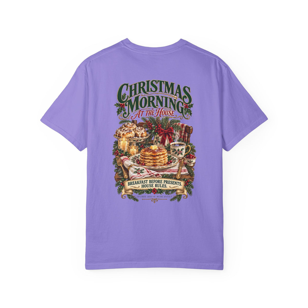 Christmas Morning Tee — Holiday Breakfast & Presents Graphic T-Shirt