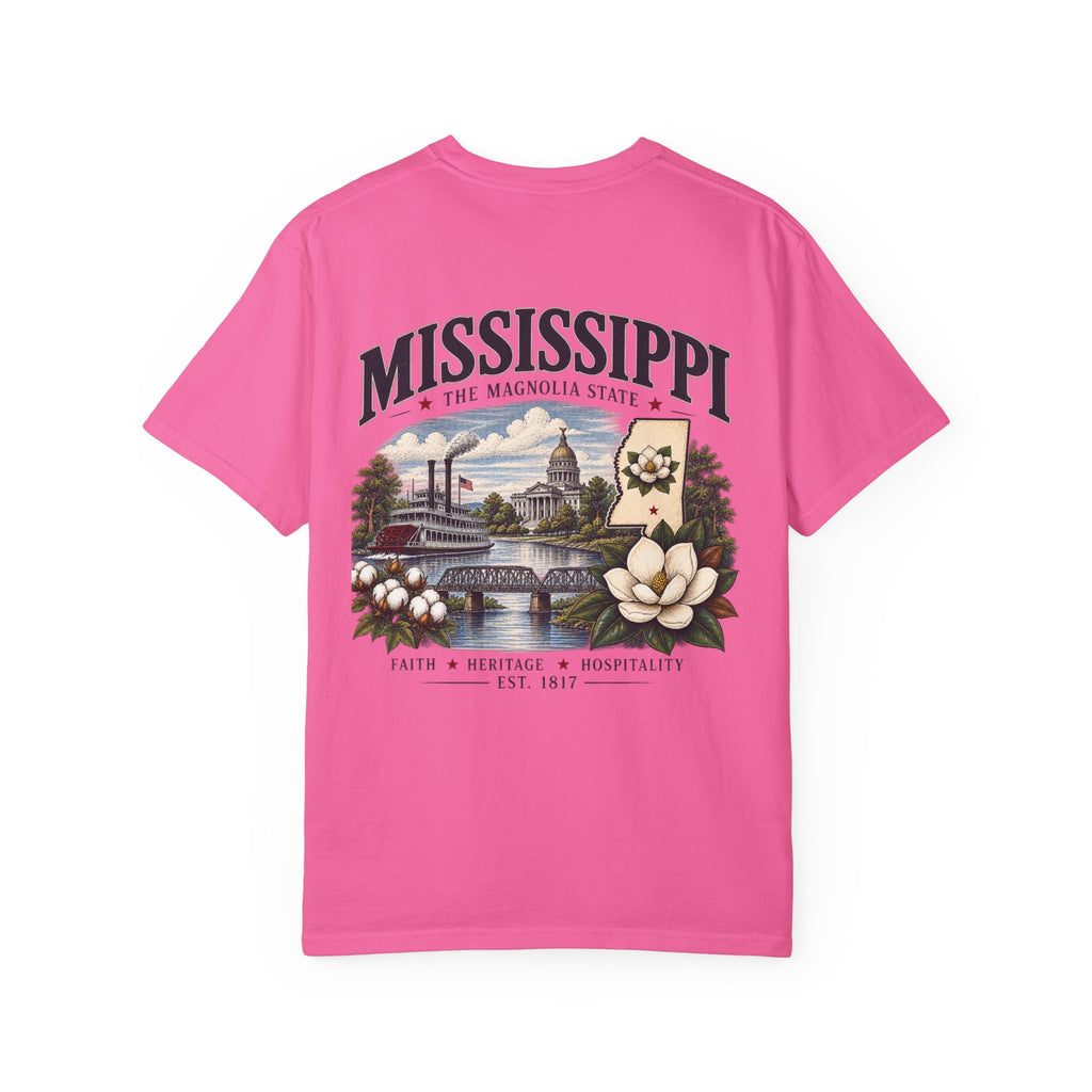 Mississippi Magnolia State T-Shirt — State Capitol & River Graphic