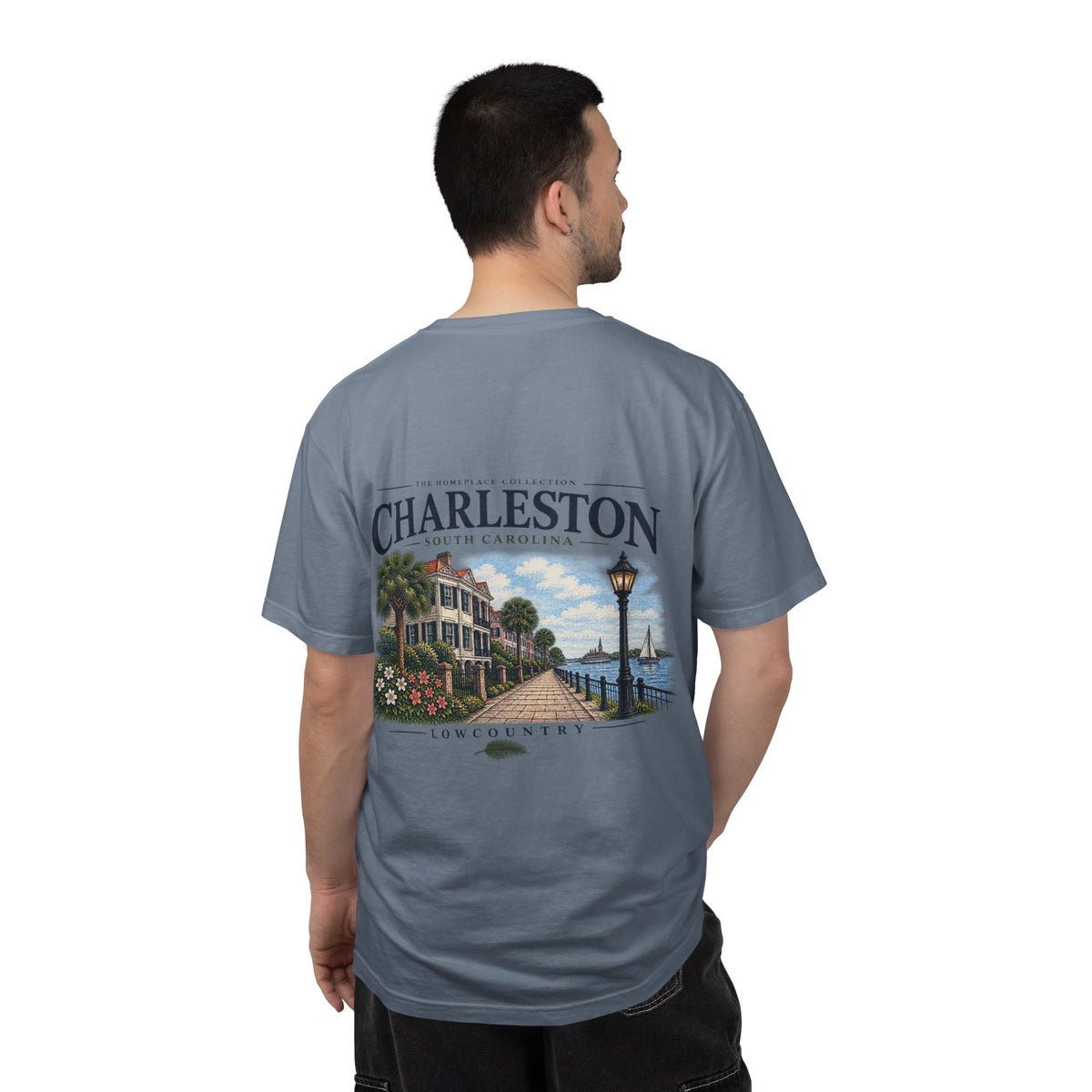 Charleston Lowcountry Graphic T-Shirt — Historic Waterfront Souvenir