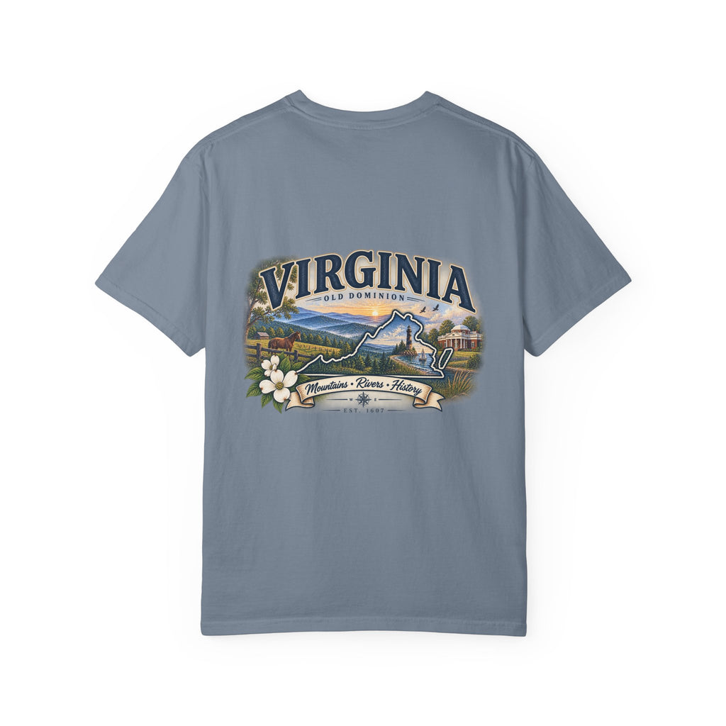 Virginia Scenic T-Shirt — Retro State Pride Design