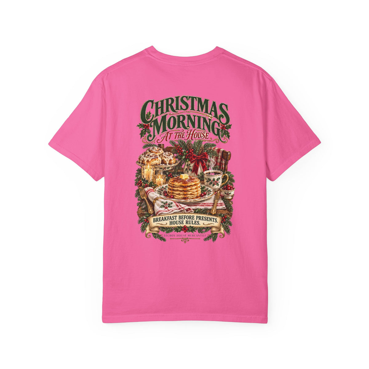 Christmas Morning Tee — Holiday Breakfast & Presents Graphic T-Shirt