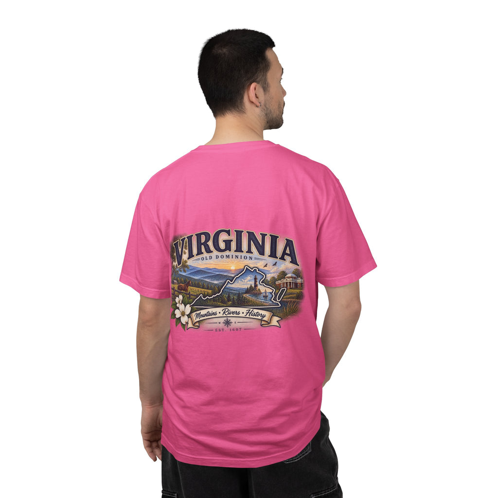 Virginia Scenic T-Shirt — Retro State Pride Design