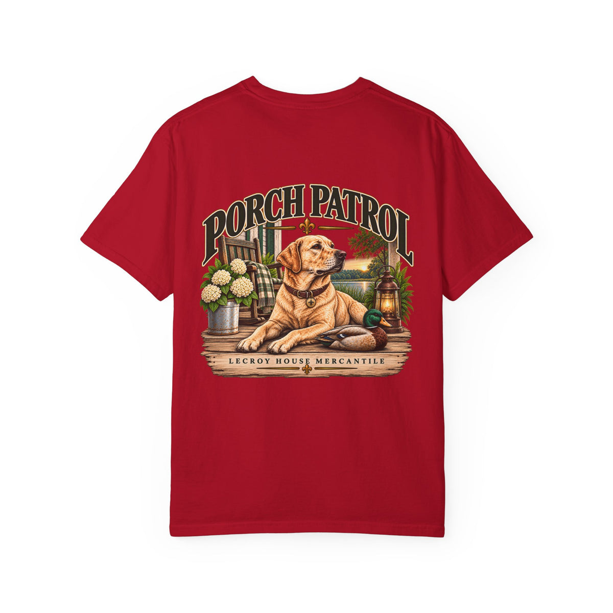 Porch Patrol Dog T-Shirt – Vintage Labrador Graphic Tee