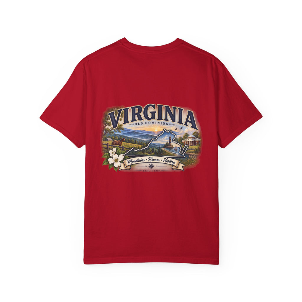 Virginia Scenic T-Shirt — Retro State Pride Design