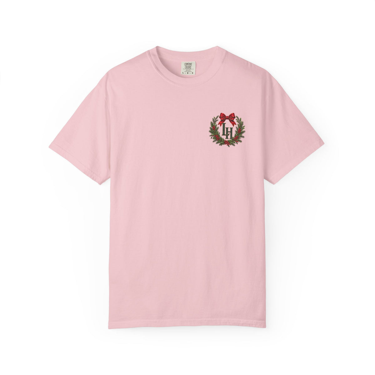 Christmas Wreath Holiday T-Shirt — "Company's Coming" Vintage House Christmas Tee