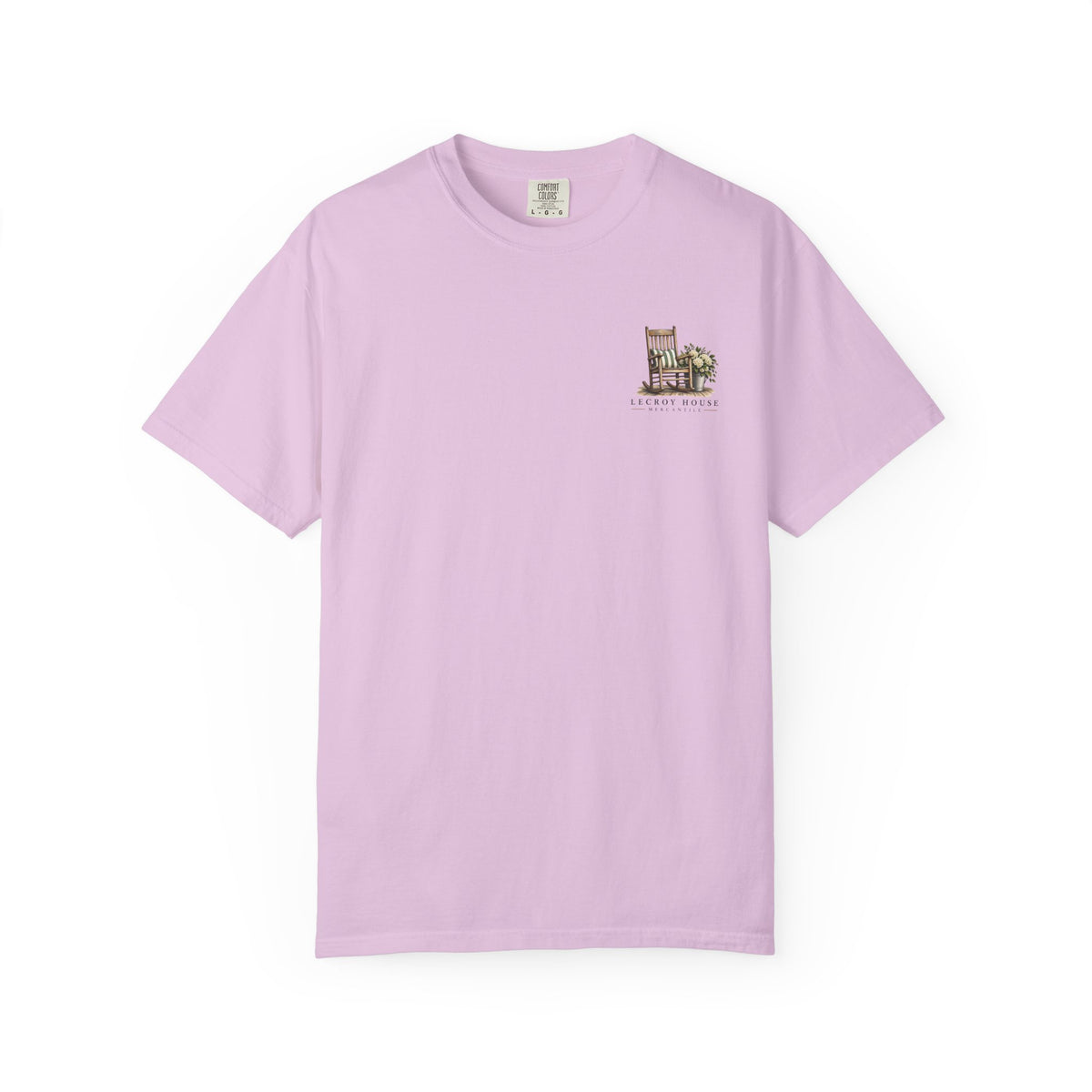Come On In Porch T-Shirt — "Come On In, We'll Find You a Chair" Relaxed Front-Pocket Tee