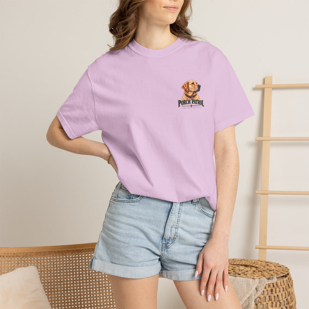 Porch Patrol Dog T-Shirt – Vintage Labrador Graphic Tee