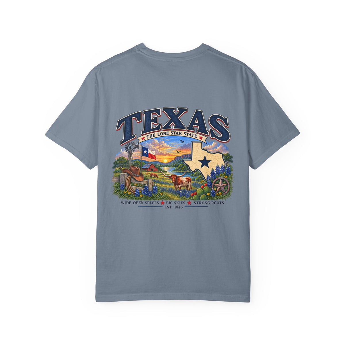 Texas Vintage Graphic T-Shirt — Lone Star State Scenic Design