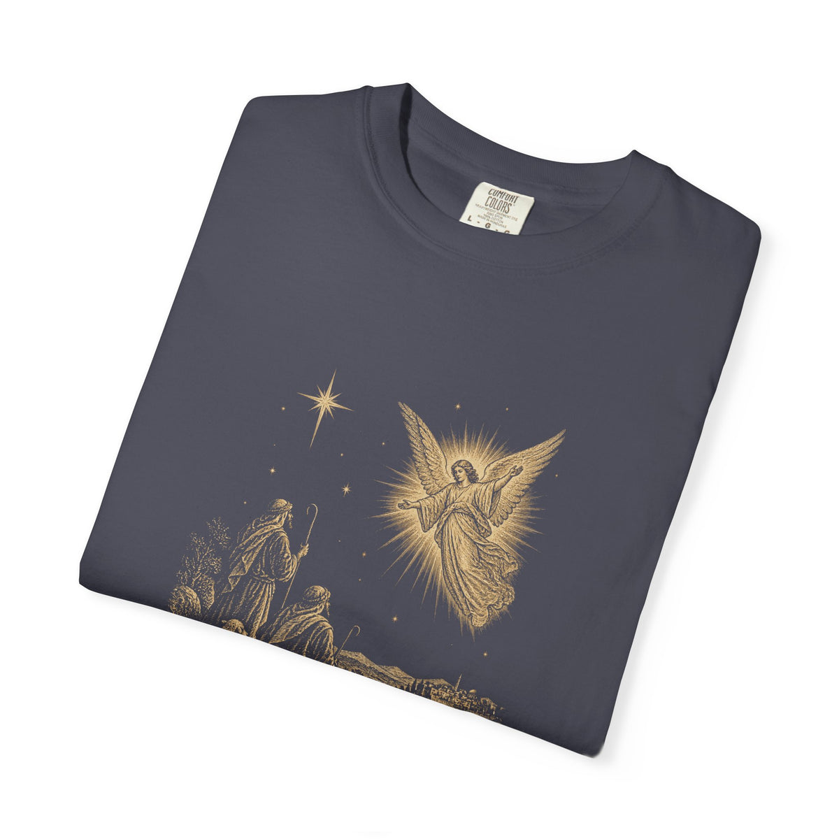 Shepherds Heard First T-Shirt — Nativity Scene Graphic Tee