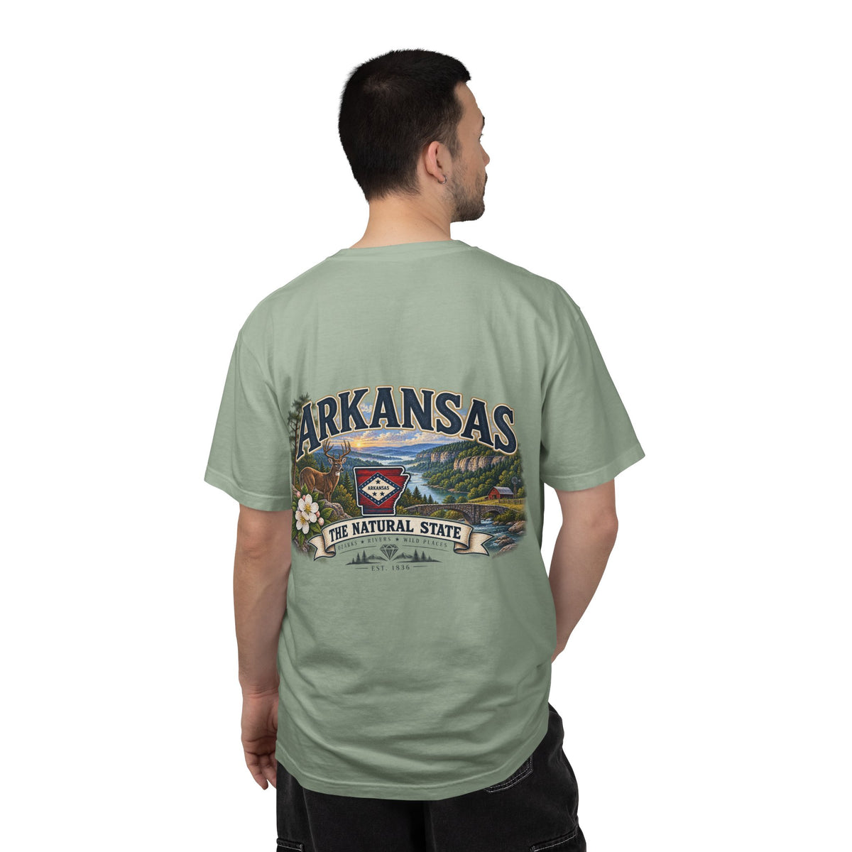 Arkansas The Natural State T-Shirt — Scenic State Pride Tee