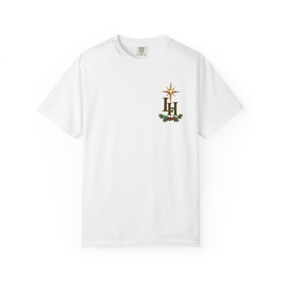 Christmas T-Shirt — "All Is Calm, All Is Bright" Church Scene Holiday Tee