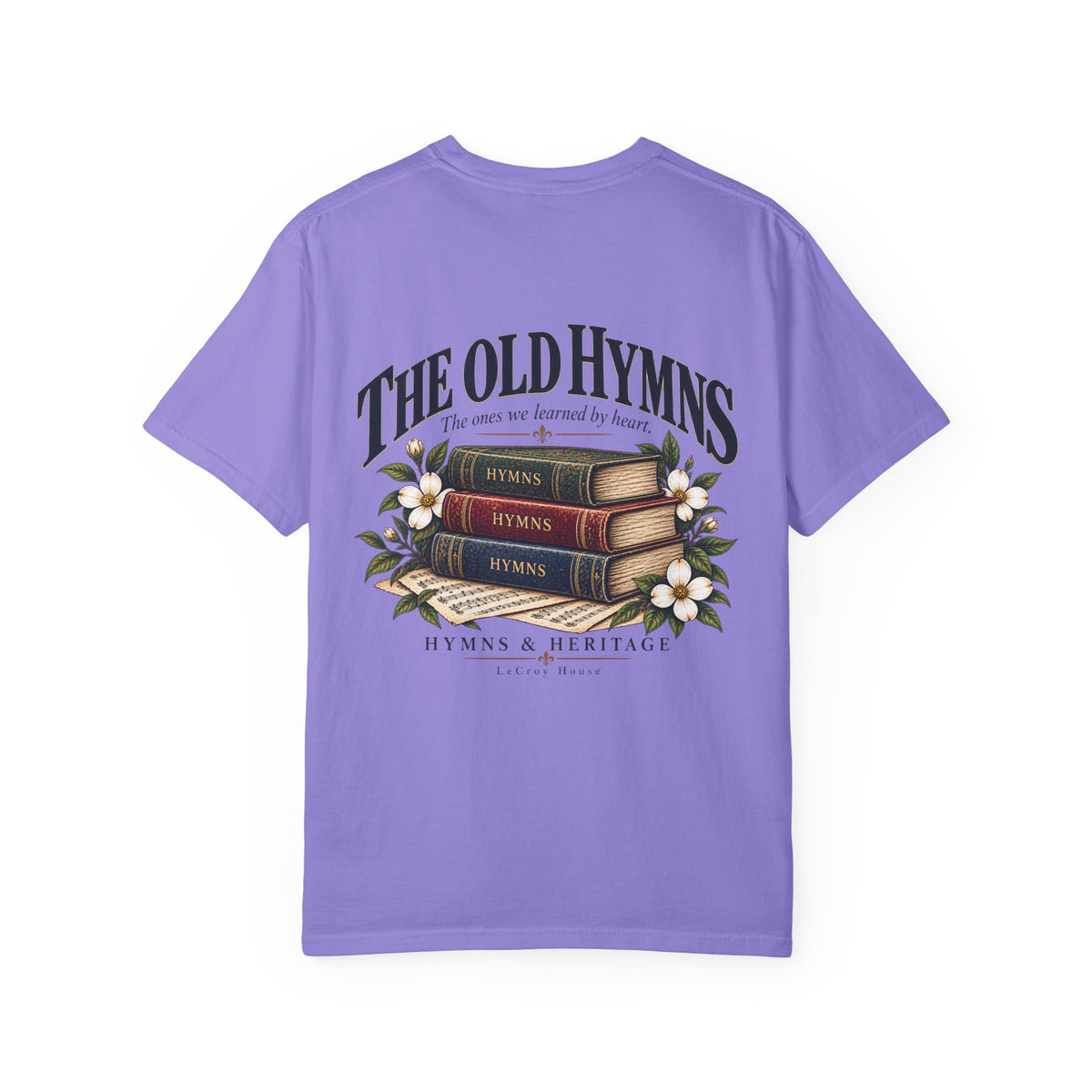 The Old Hymns T-Shirt — Vintage Hymnal Stack Christian Music Tee