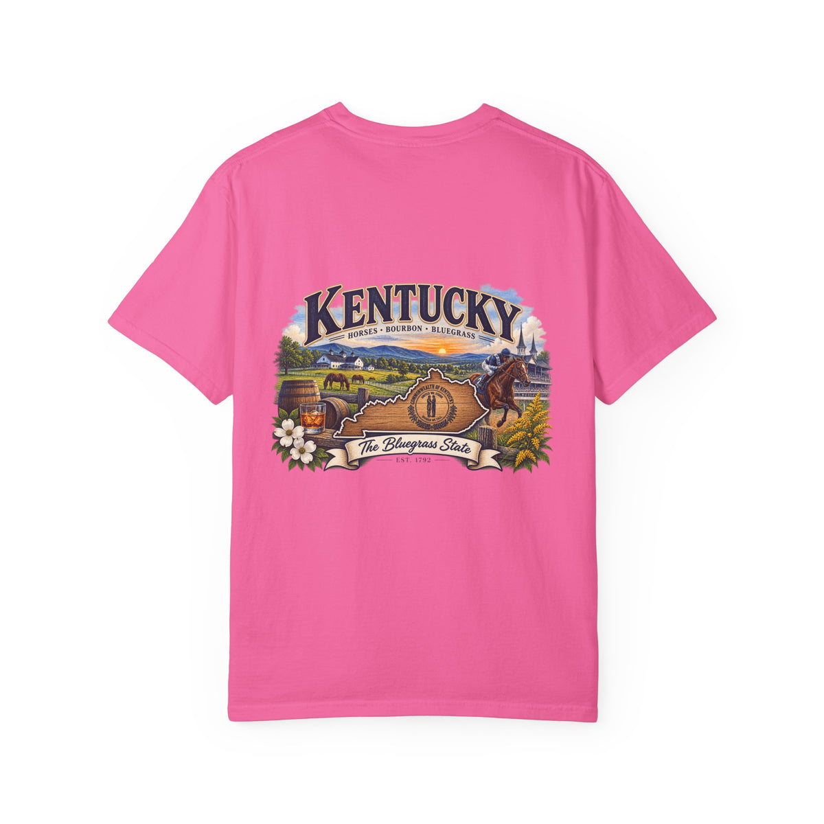 Kentucky Scenic Horseback T-Shirt — The Bluegrass State Graphic Tee