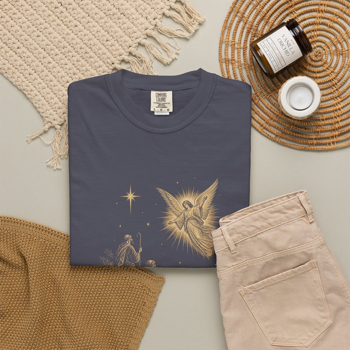 Shepherds Heard First T-Shirt — Nativity Scene Graphic Tee