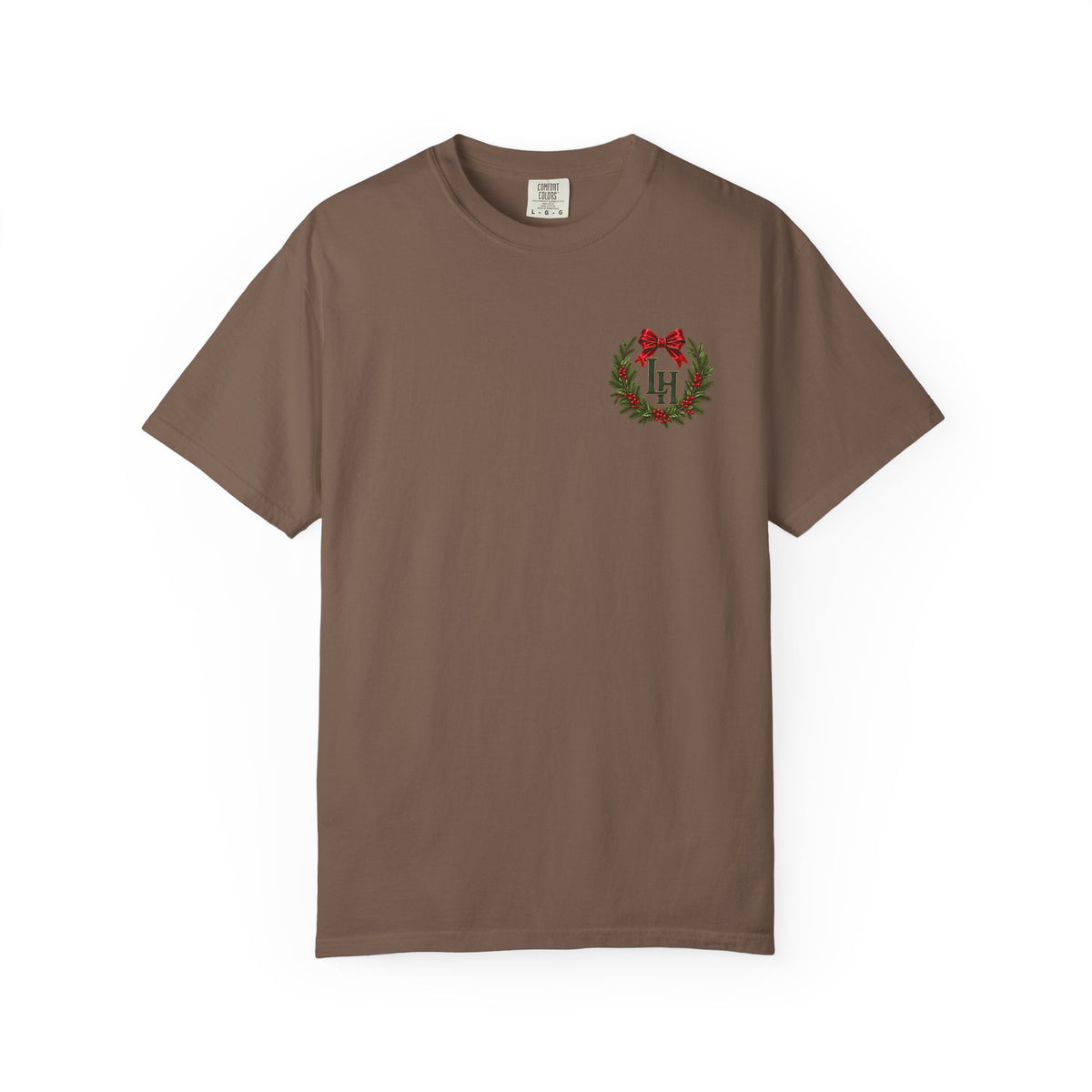 Christmas Wreath Holiday T-Shirt — "Company's Coming" Vintage House Christmas Tee