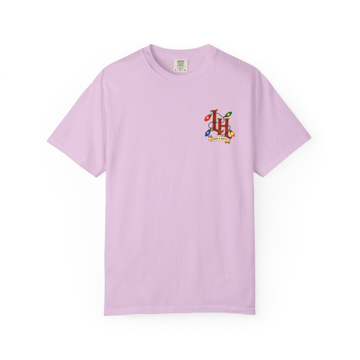 Merry & Bright Holiday T-Shirt — Christmas Lights Graphic Tee