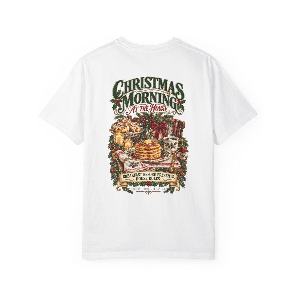 Christmas Morning Tee — Holiday Breakfast & Presents Graphic T-Shirt