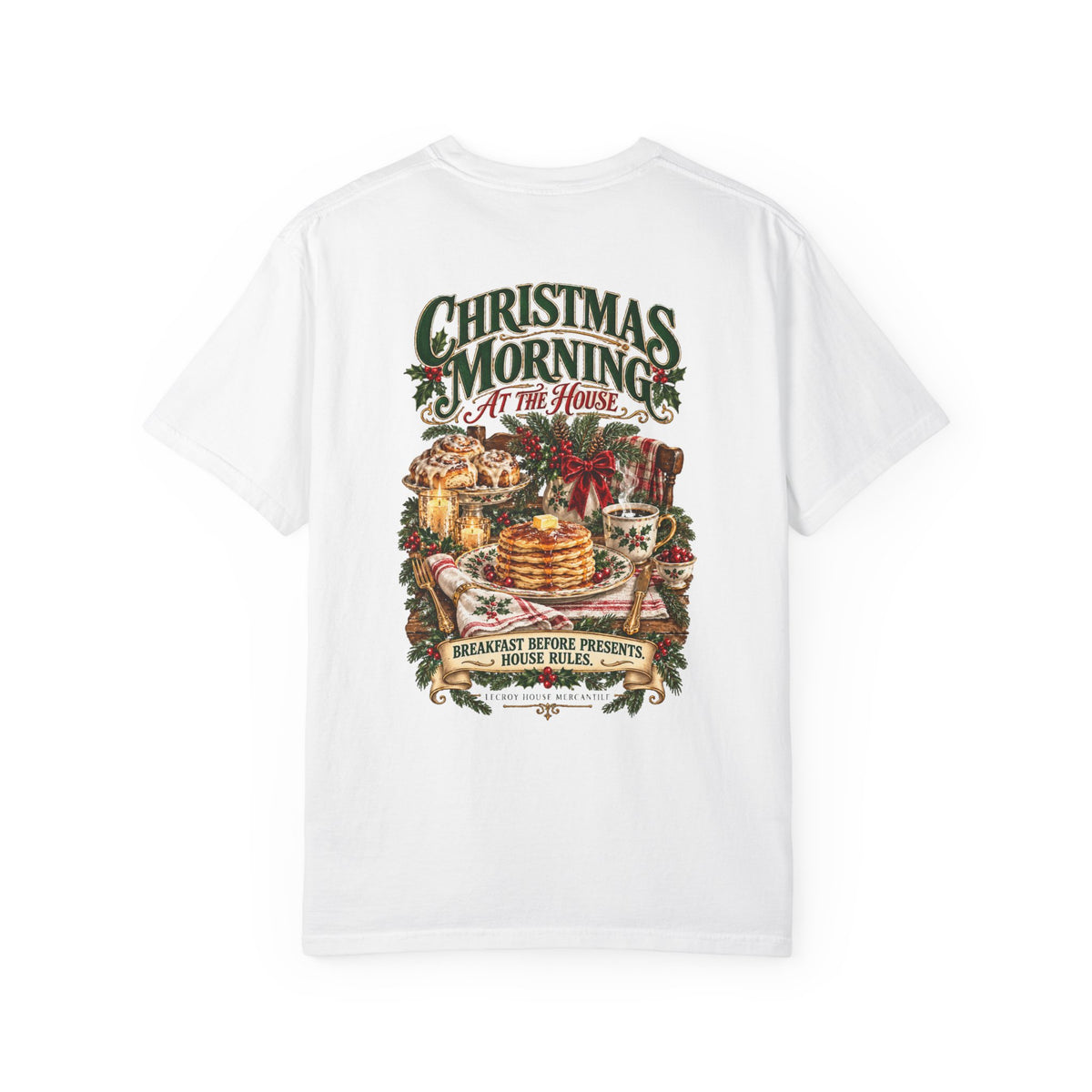 Christmas Morning Tee — Holiday Breakfast & Presents Graphic T-Shirt