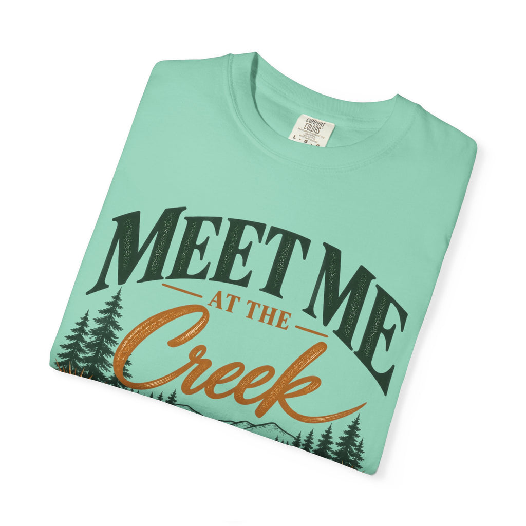 Meet Me at the Creek T-Shirt — Vintage Nature Graphic Tee for Outdoors Lovers