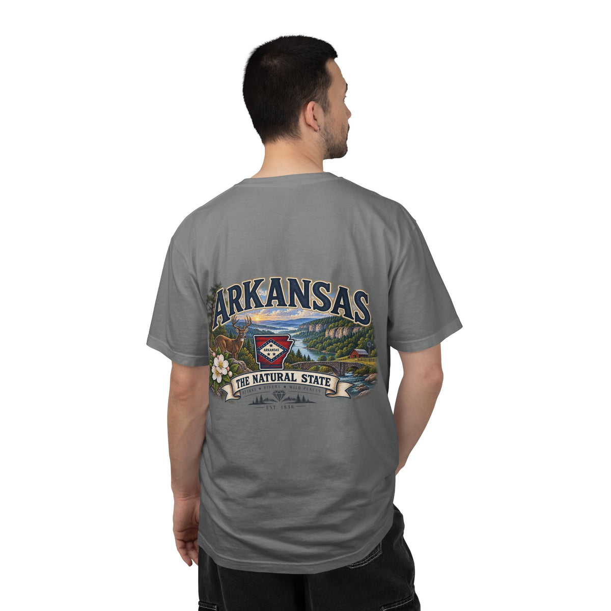 Arkansas The Natural State T-Shirt — Scenic State Pride Tee