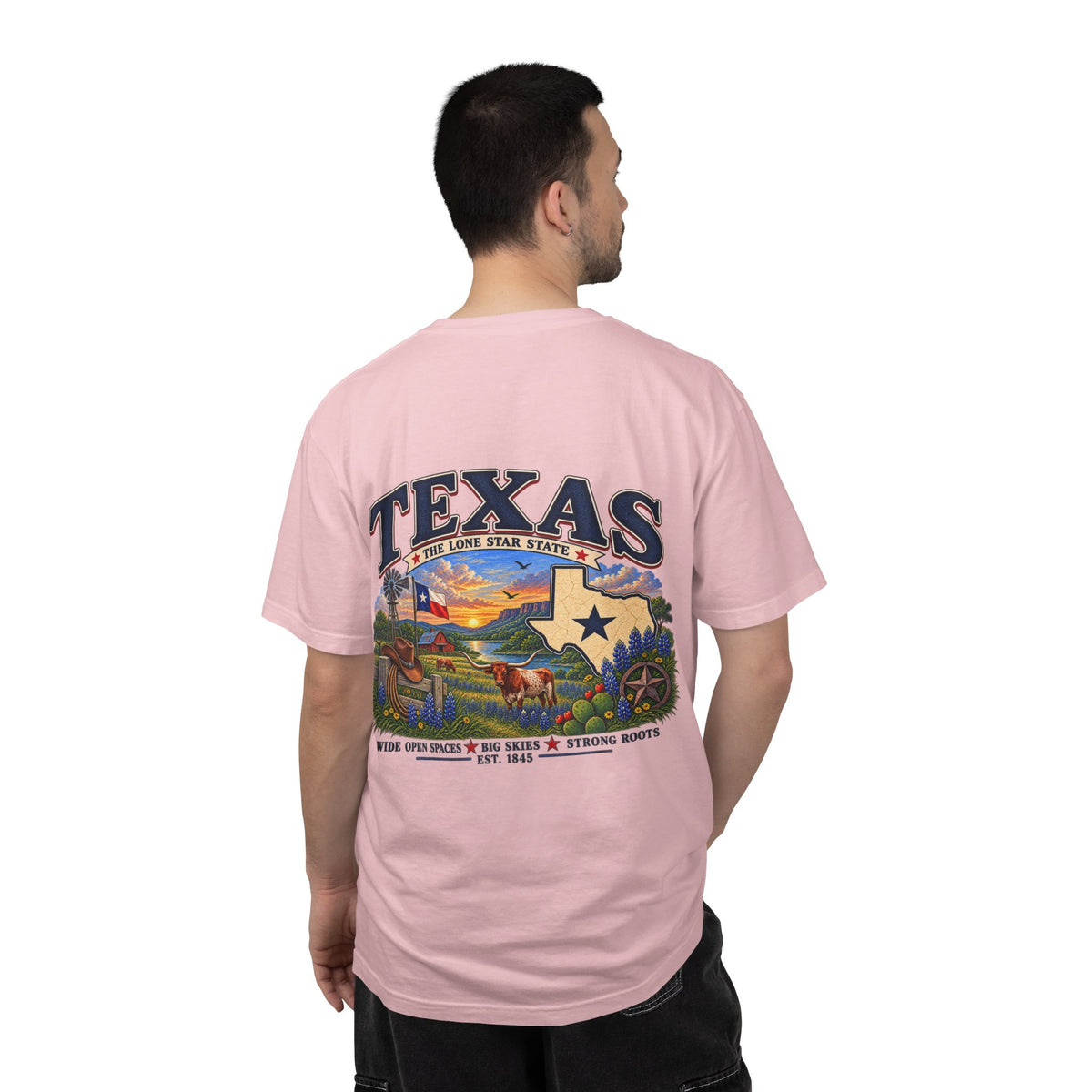 Texas Vintage Graphic T-Shirt — Lone Star State Scenic Design