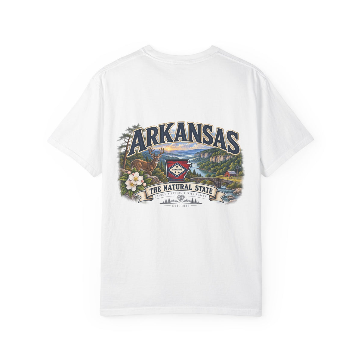 Arkansas The Natural State T-Shirt — Scenic State Pride Tee