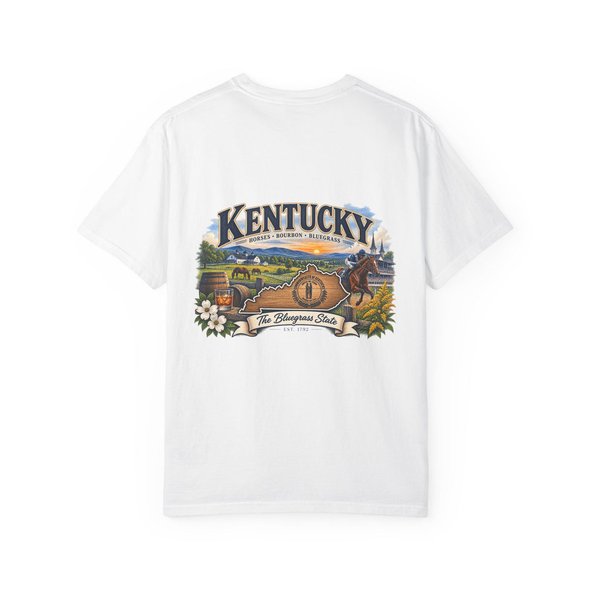 Kentucky Scenic Horseback T-Shirt — The Bluegrass State Graphic Tee