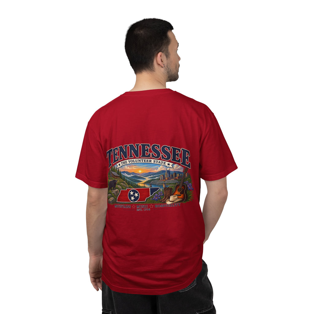 Tennessee Scenic T-Shirt — "Tennessee The Volunteer State" Vintage Travel Tee