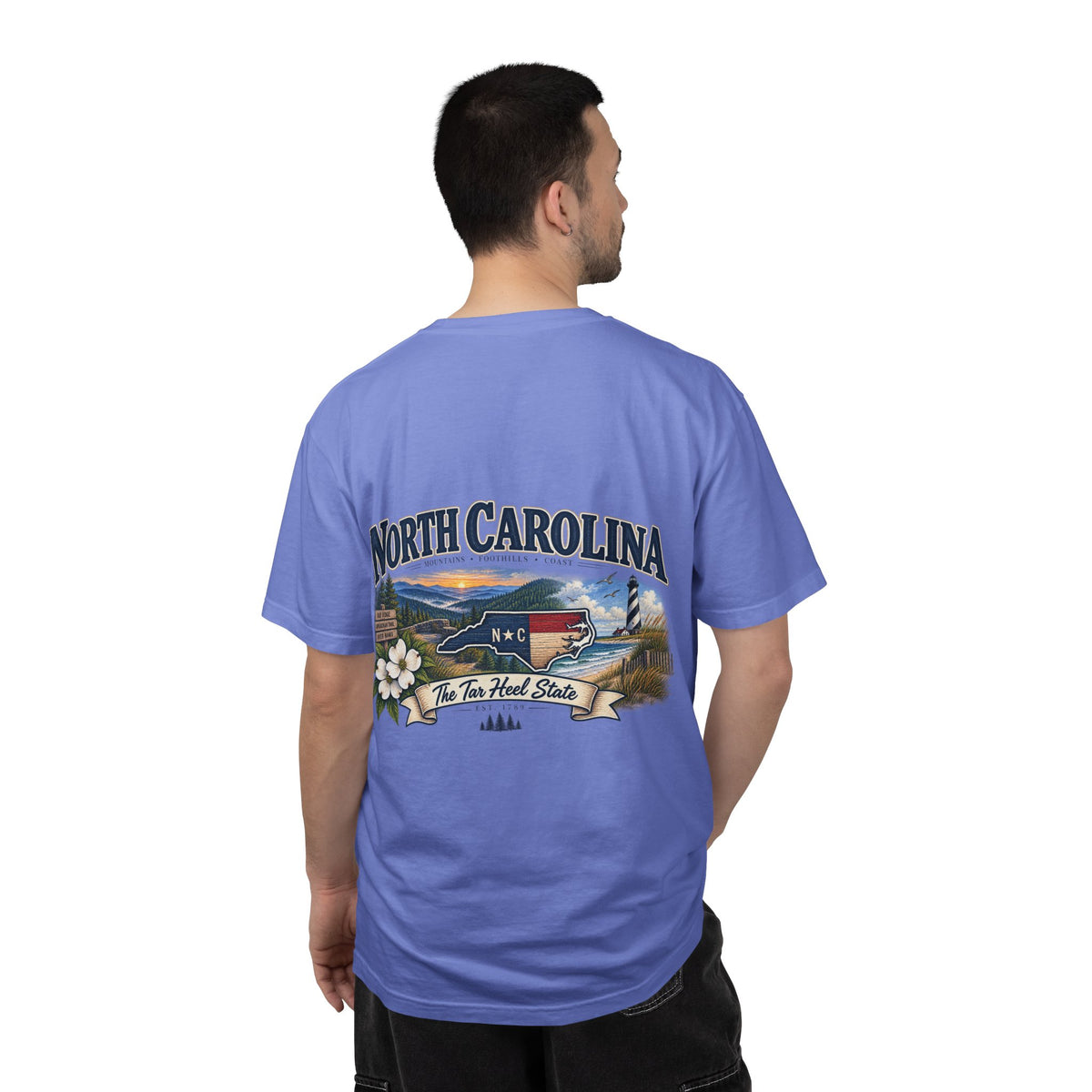 North Carolina State T-Shirt – 'The Tar Heel State' Scenic Tee