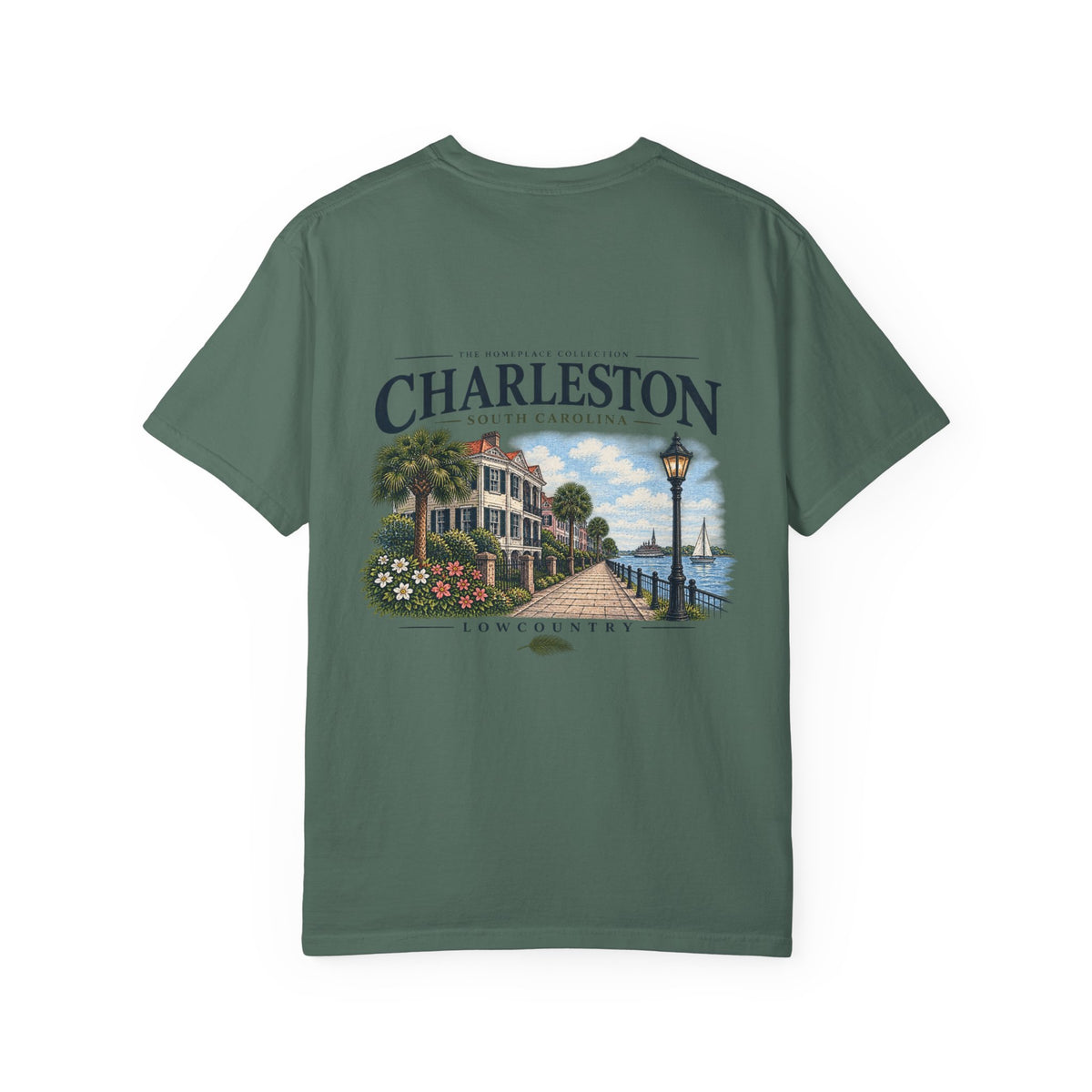 Charleston Lowcountry Graphic T-Shirt — Historic Waterfront Souvenir