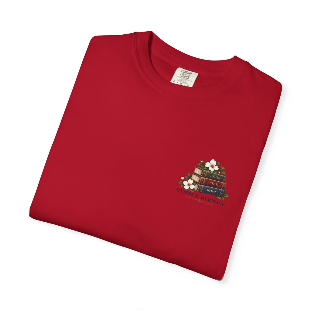 The Old Hymns T-Shirt — Vintage Hymnal Stack Christian Music Tee