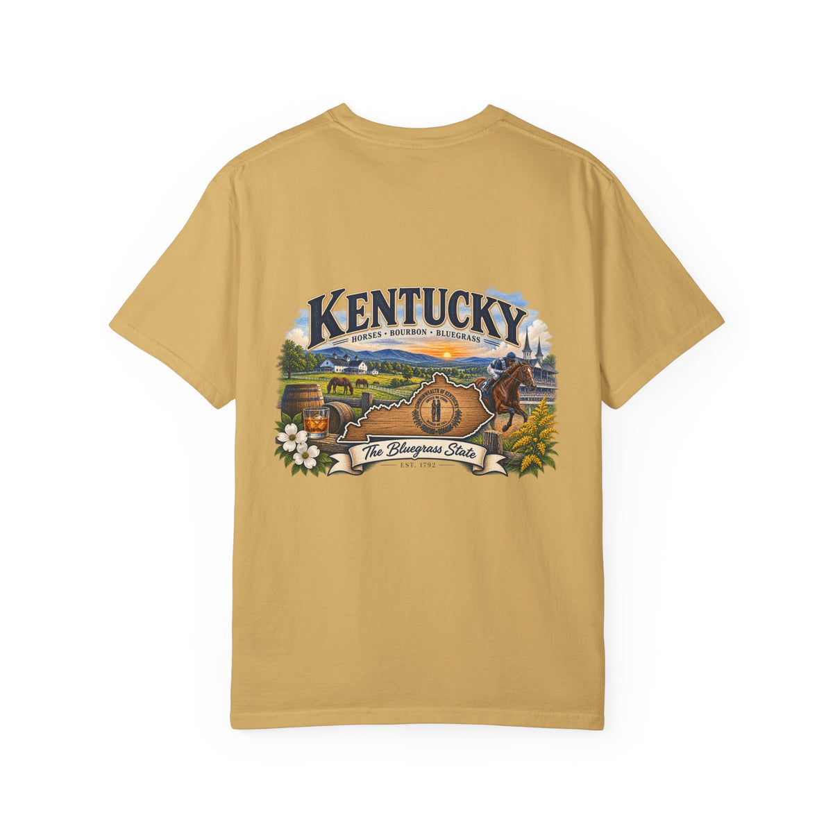 Kentucky Scenic Horseback T-Shirt — The Bluegrass State Graphic Tee
