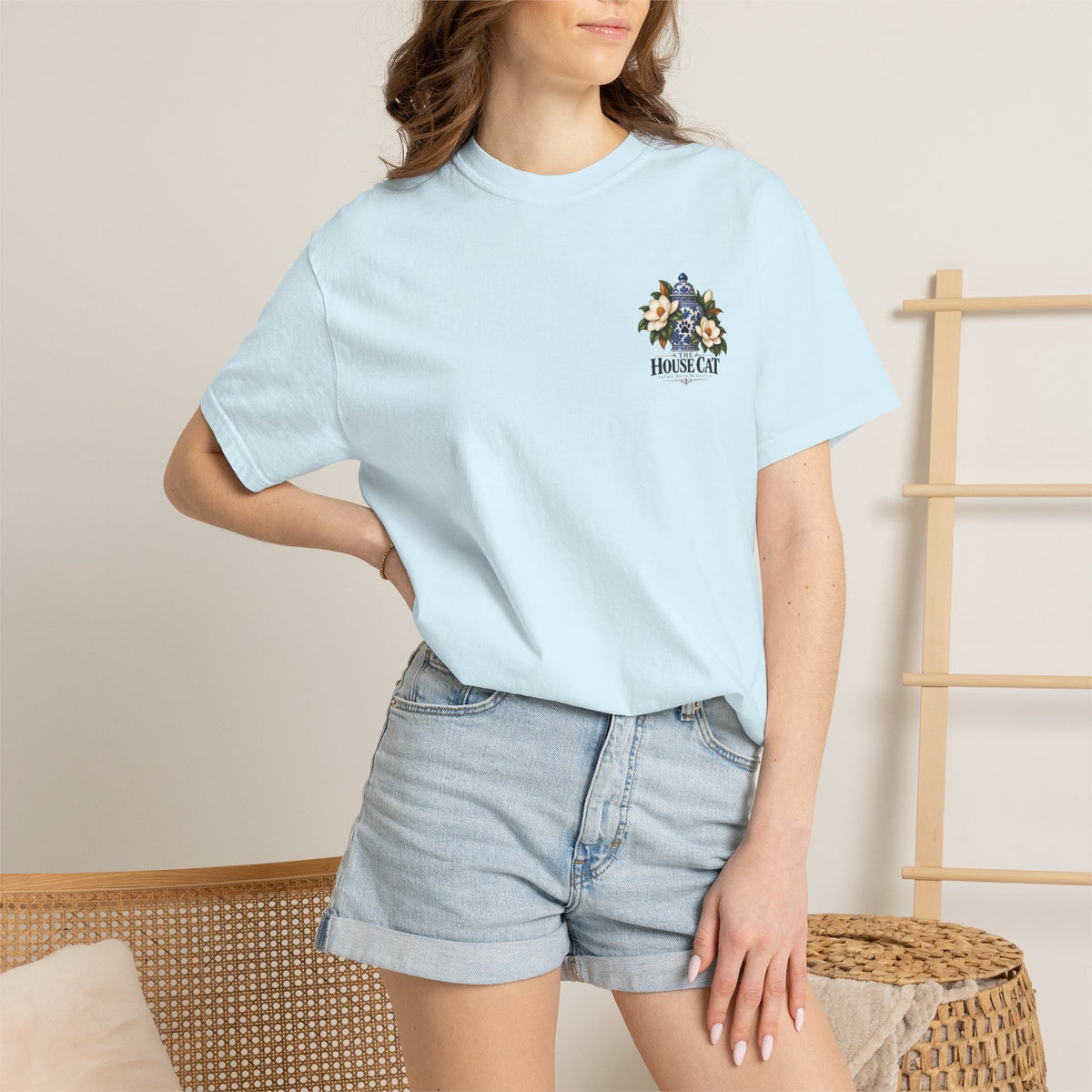 T-Shirt — Cozy Cat Lounge Graphic ("House Cat")