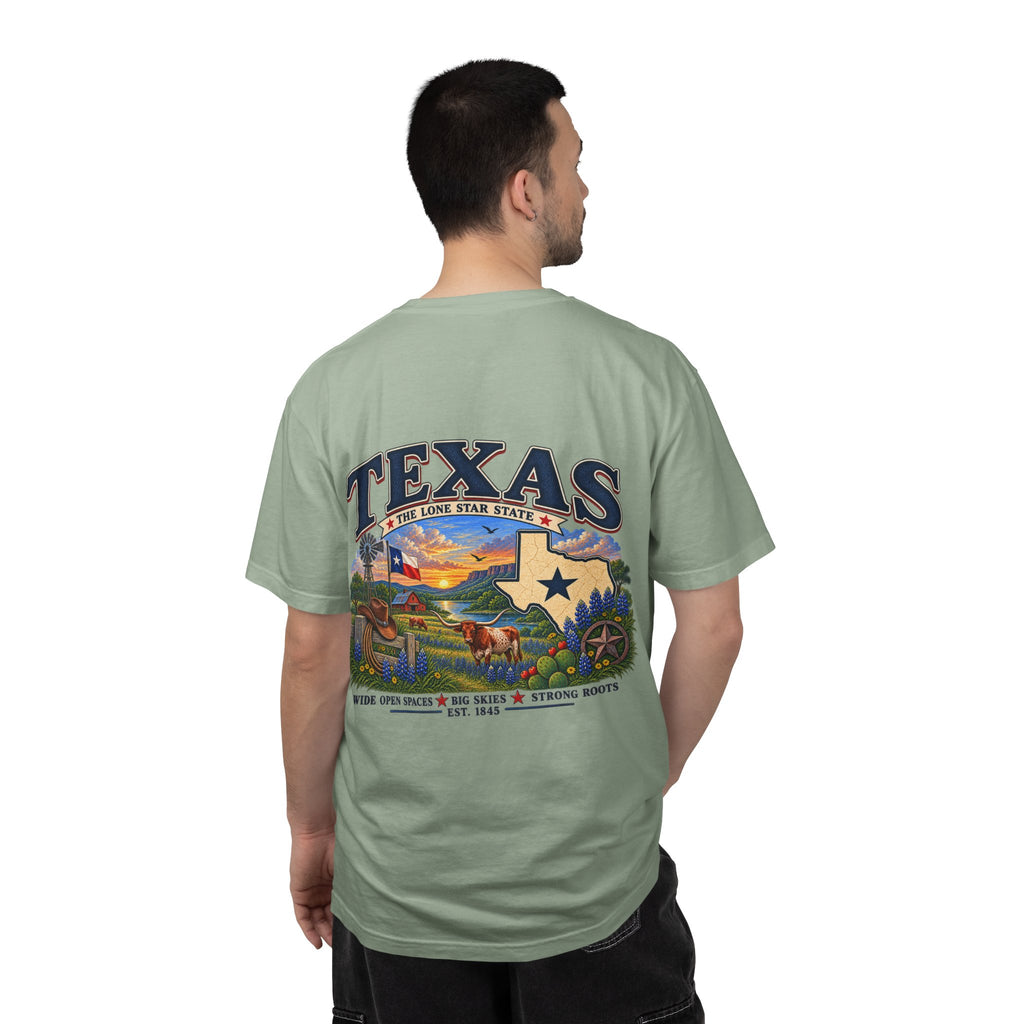 Texas Vintage Graphic T-Shirt — Lone Star State Scenic Design