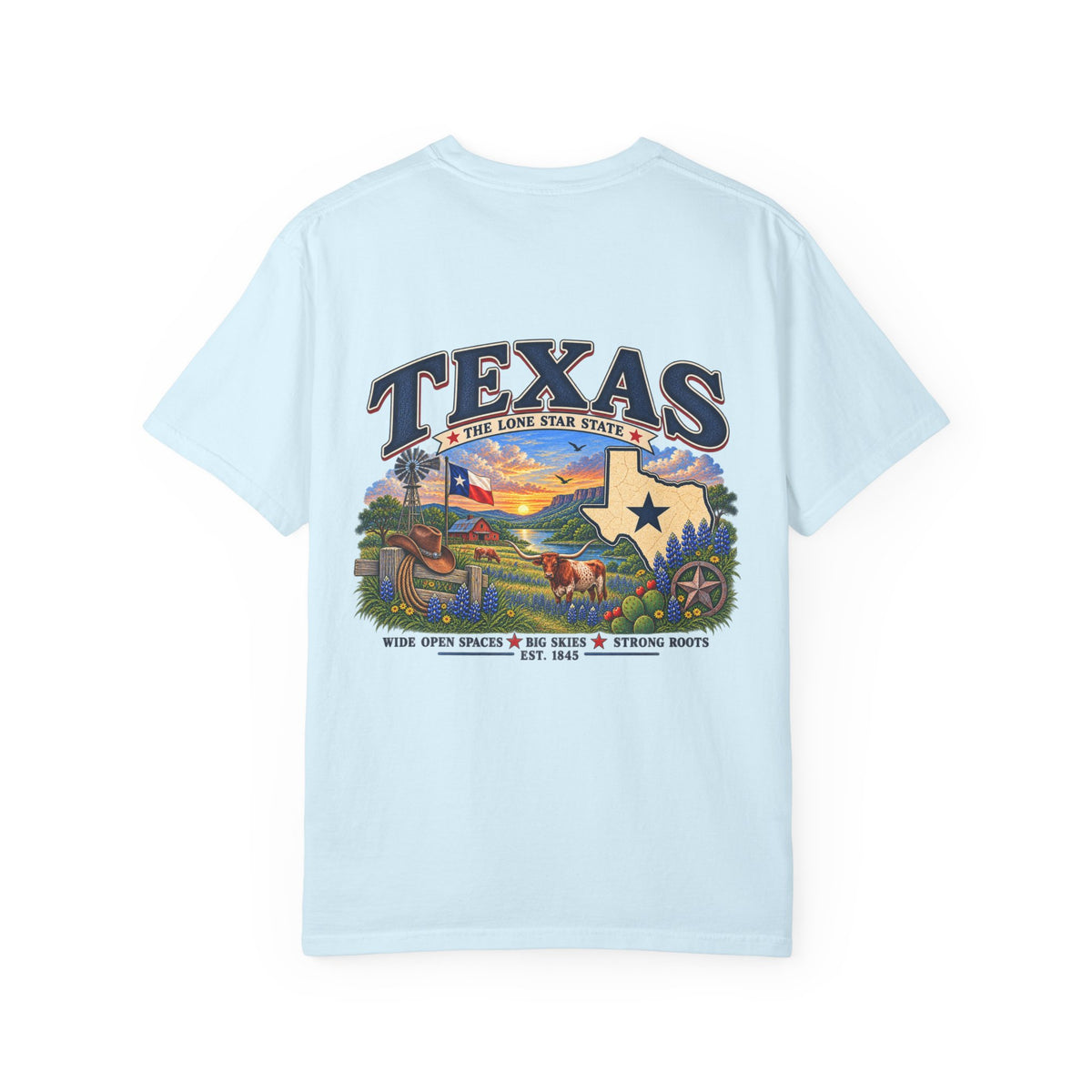 Texas Vintage Graphic T-Shirt — Lone Star State Scenic Design