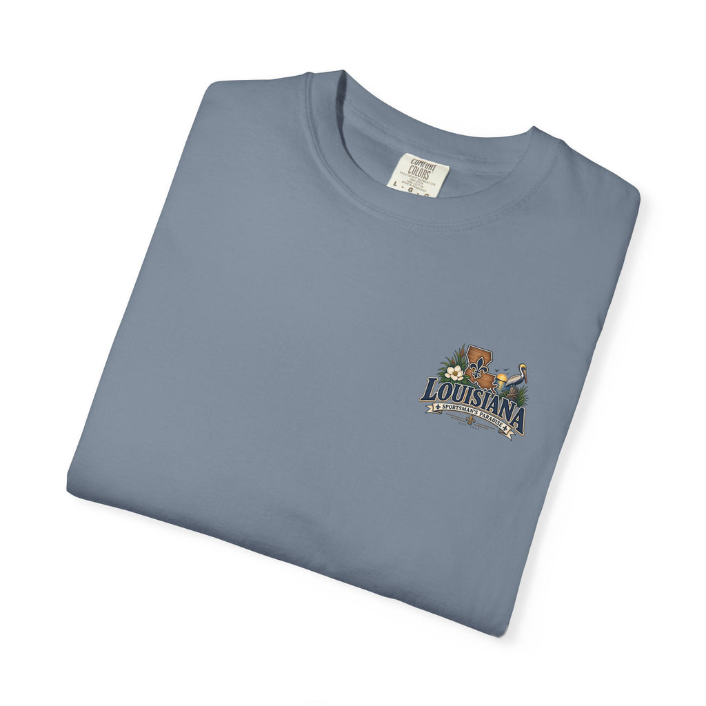 Louisiana Scenic T‑Shirt — State Souvenir Tee (Bayou, Jazz & Cajun Design)