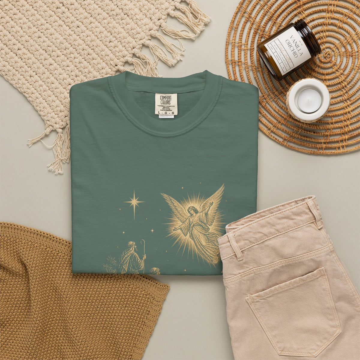 Shepherds Heard First T-Shirt — Nativity Scene Graphic Tee