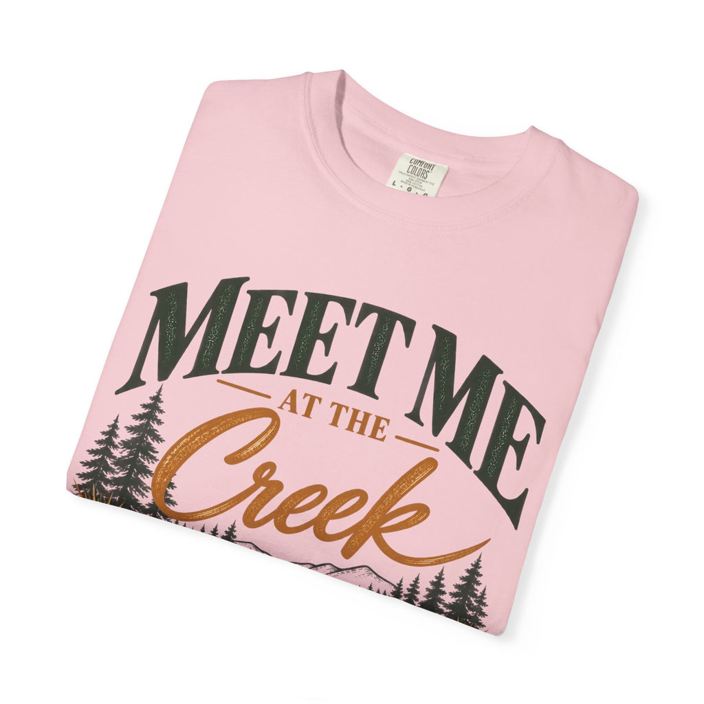 Meet Me at the Creek T-Shirt — Vintage Nature Graphic Tee for Outdoors Lovers