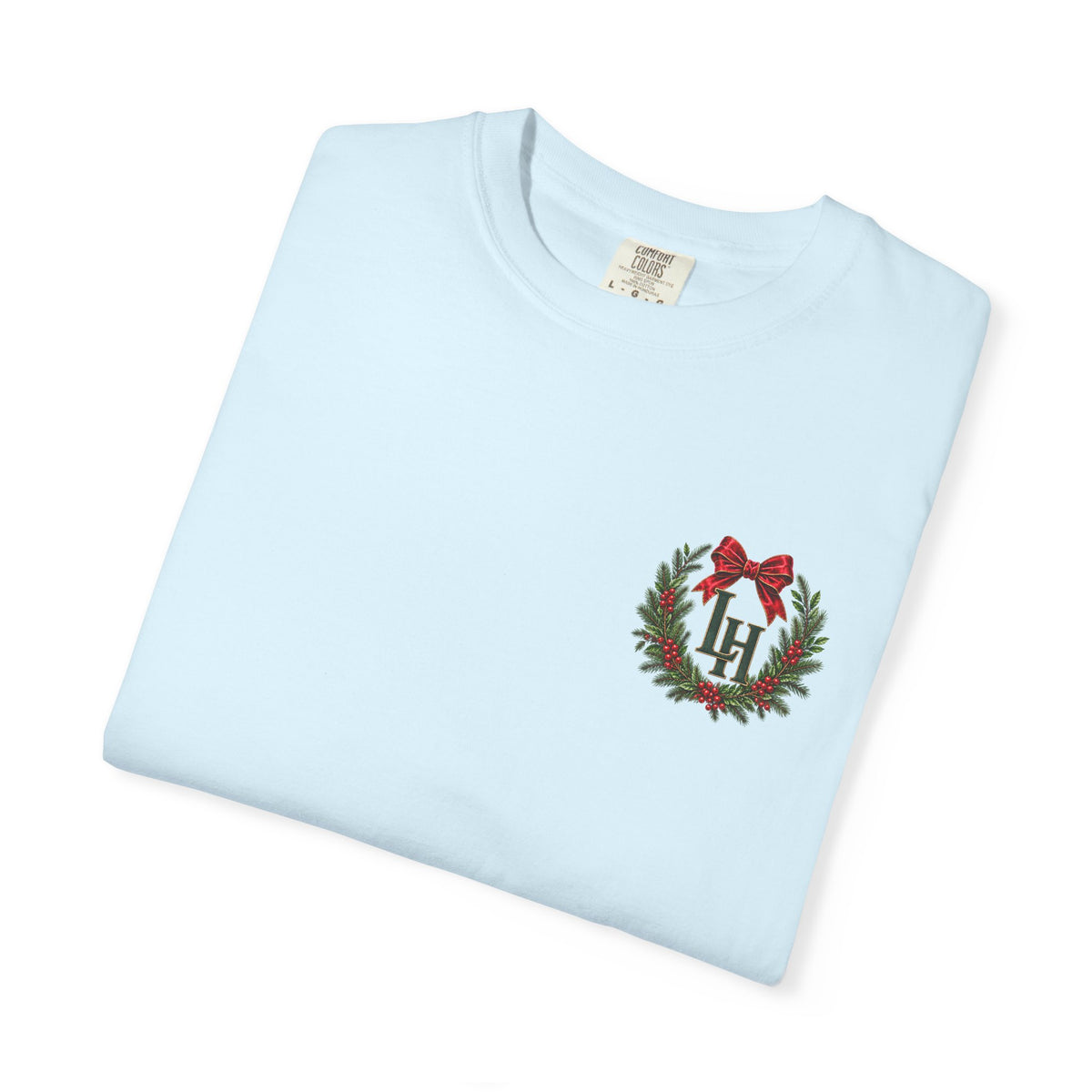 Christmas Wreath Holiday T-Shirt — "Company's Coming" Vintage House Christmas Tee